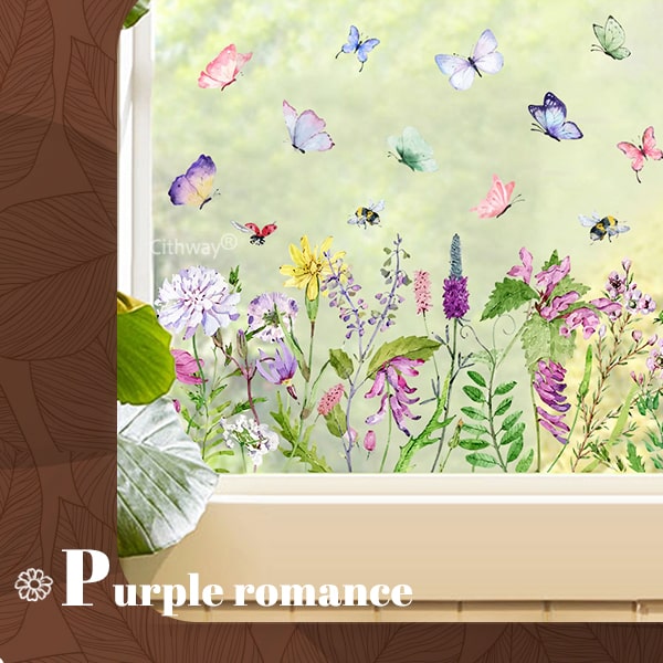 Cithway® Double-sided Floral Window Sticker