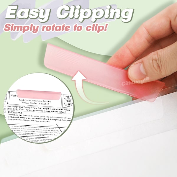 Cithway™ Double-Bar Rotating Clip File Folder