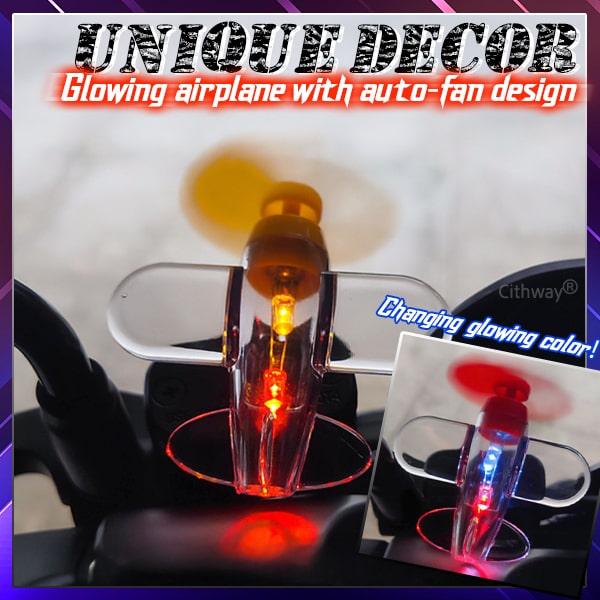 Cithway® Wind-Rider Mini LED Spinning Plane Ornament