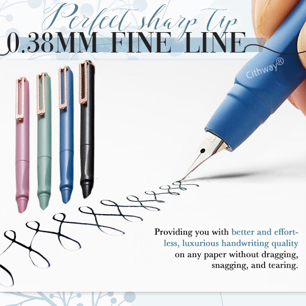 Cithway® One-Press Retractable Fountain Pen