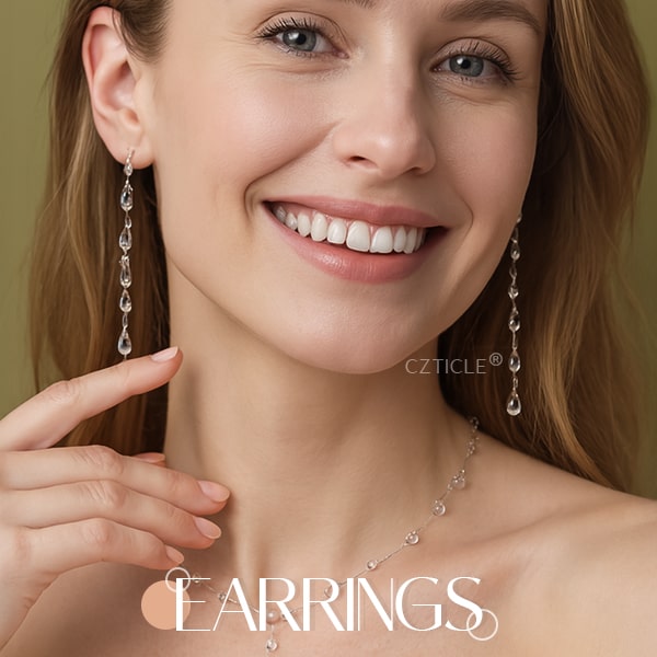 CZTICLE® Stylish Dewdrop Glimmer Jewelry