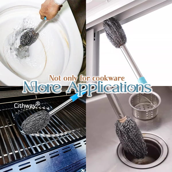Cithway® Long Handle Steel Wire Ball Brush – Desihope