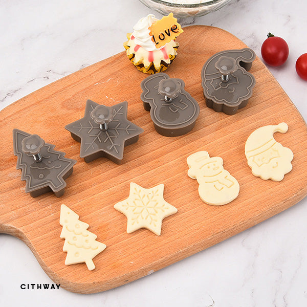 Cithway™️ Christmas Baking Spring Cookies Stamp Set (4pcs)