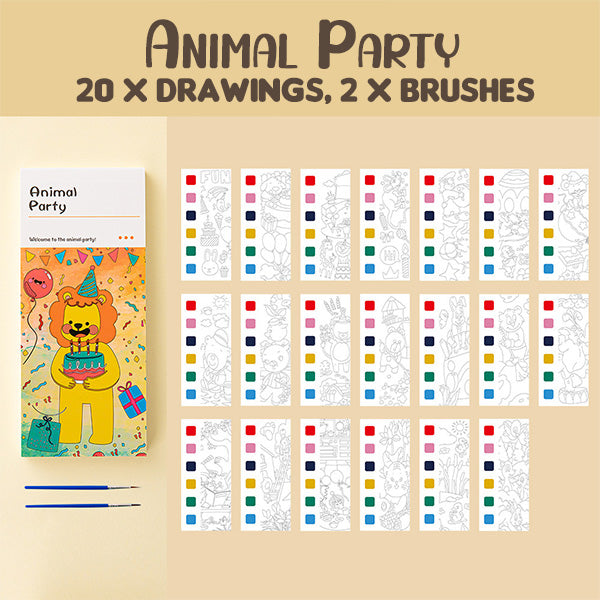 Cithway™ Built-in Watercolor Coloring Book Set