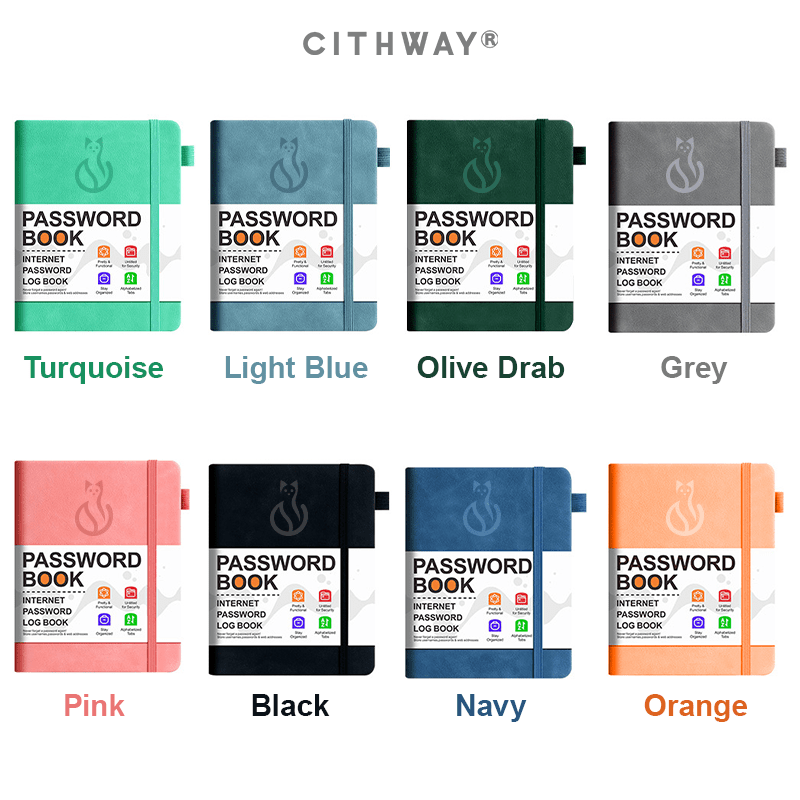 Cithway® Pocket Password Book with Alphabetical Tabs