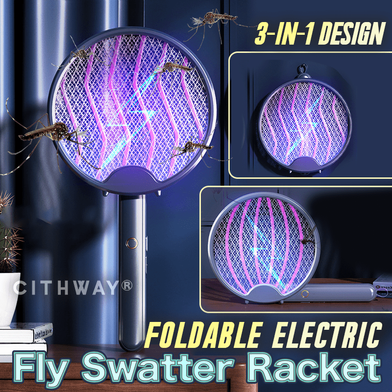 Fly Swat Racket Cithway® Foldable Electric Fly Swatter Racket – Desihope