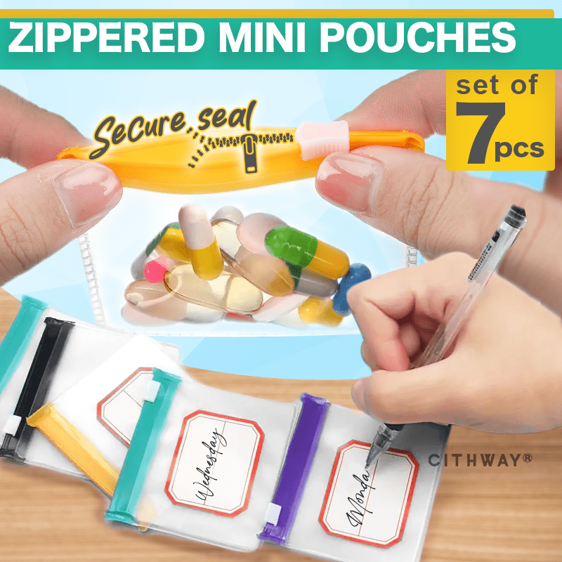 Cithway®  Reusable Zippered Mini Pouches (SET of 7)