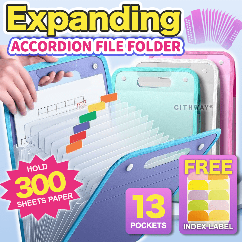 Cithway® Portable Expanding File Folder Organizer
