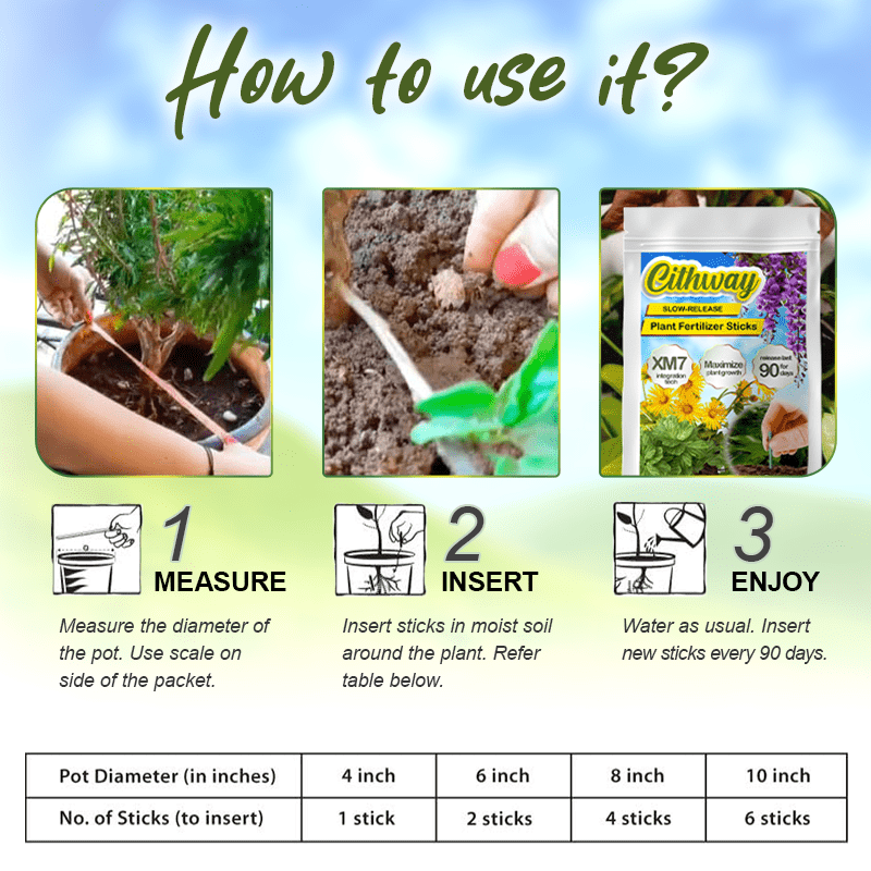 Cithway™ Lazy Plant Food Fertilizer Sticks