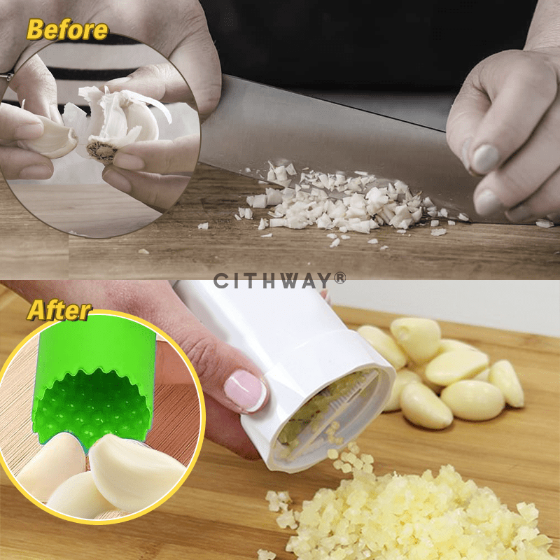 Cithway® Easy-Twist Garlic Chopper and Skin Peeler