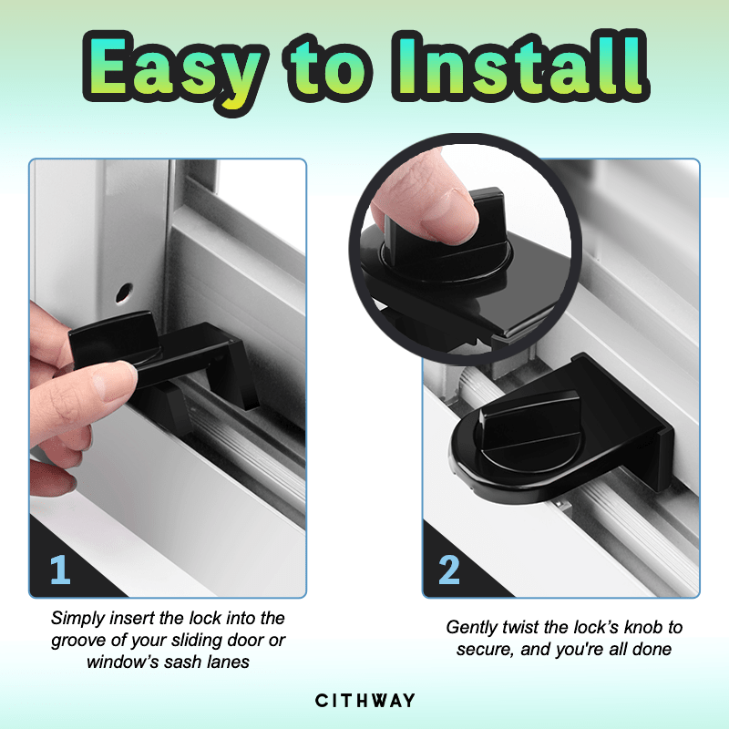 Cithway™ Anti-Thief Safety Sliding Door and Window Security Lock