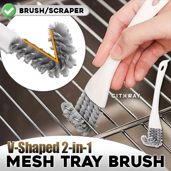 Cithway™ V-Shaped 2-in-1 Mesh Tray Brush