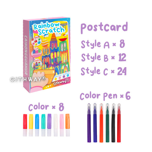 Cithway® Rainbow Scratch DIY Painting Kit