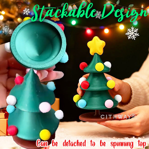Cithway® Stackable Spinning Christmas Tree Table Decor